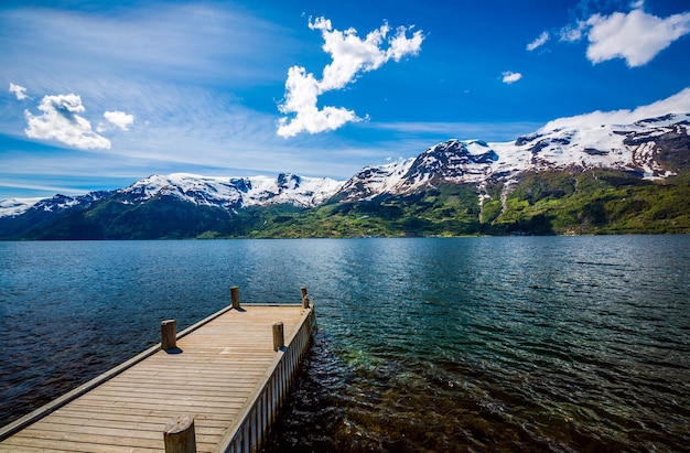 Bela paisagem natural da Noruega da natureza.