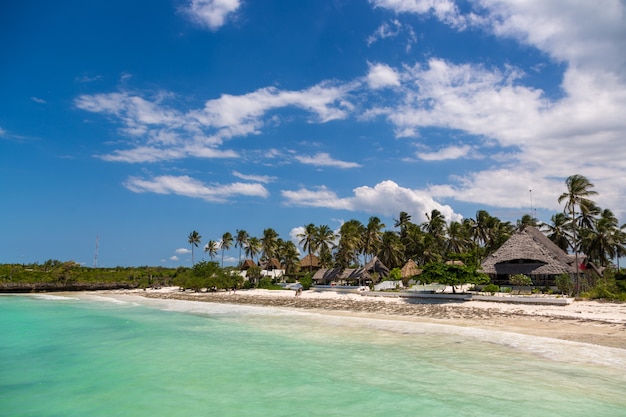 Bela praia em zanzibar, Tanzânia, África