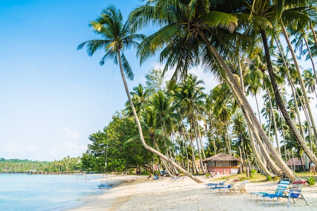 Bela praia tropical e mar