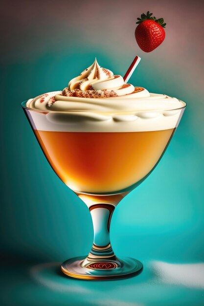 Foto bela renderização em 3d de um sorvete colorido e delicioso