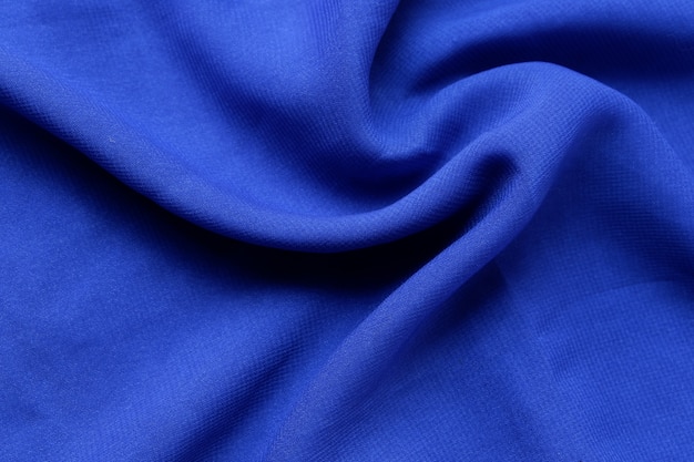 Bela textura de fundo de pano azul, lindo close-up de pano