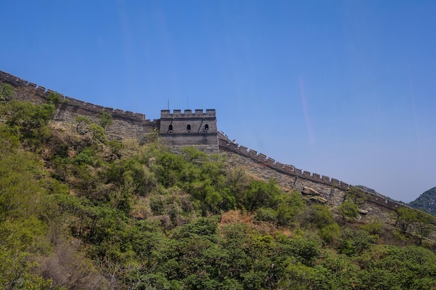 Foto bela torre de vigia a grande muralha da china