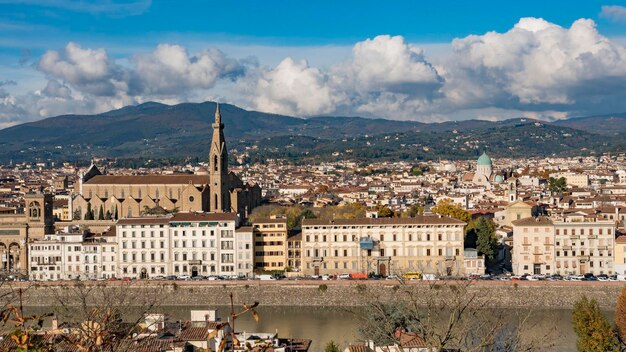 Bela vista aérea de Florença da Piazzale Michelangelo.