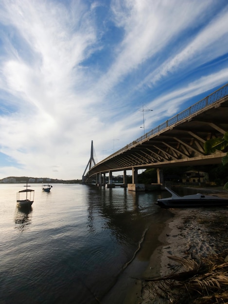 Bela vista com a ponte estaiada Jorge Amado em Ilhéus Bahia Brasil