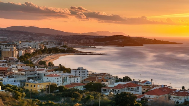 Bela vista da baía de Kyrenia em Kyrenia girne, no norte de Chipre