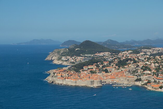 Bela vista da cidade velha em Dubrovnik, Croácia