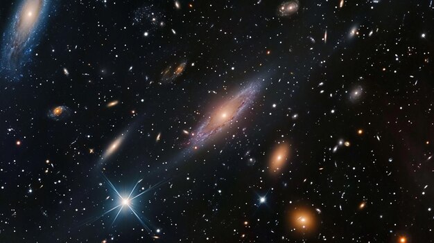 Foto bela vista da galáxia generative ai