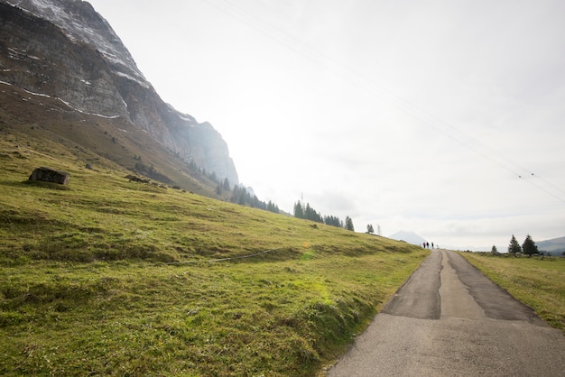 Bela vista da montanha vale Saentis, Suíça