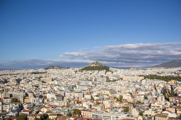 Bela vista da paisagem de Atenas, Grécia