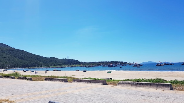 Bela vista da praia vietnamita.