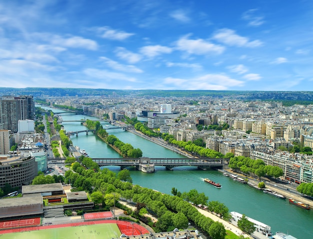 Bela vista de Paris na França