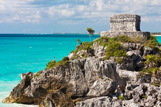 Foto bela vista de tulum, no méxico