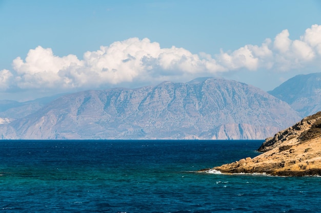 bela vista do mar em Creta Grécia