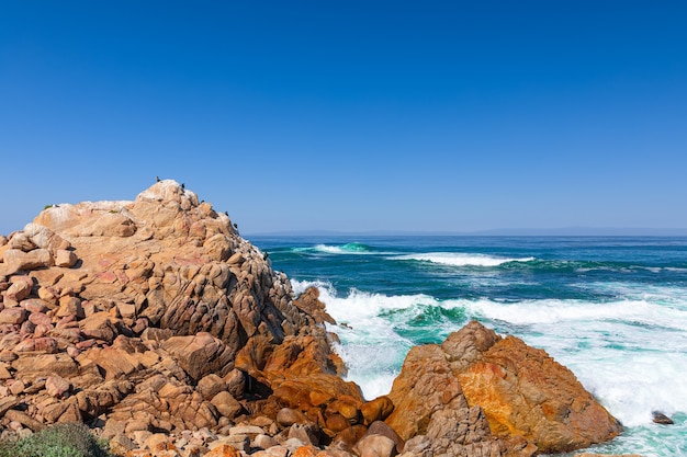 Bela vista do mar em pebble beach