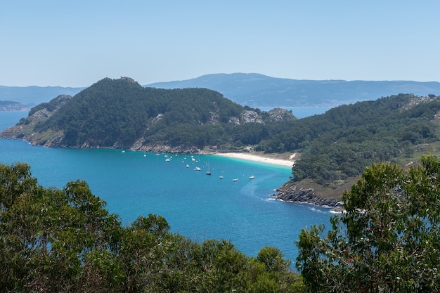 Bela vista do mar, Parque Nacional das Ilhas do Atlântico, "Islas Cies", Galiza, Espanha