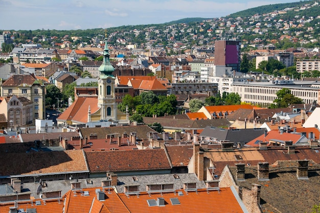 Bela vista do verão Budapeste. Hungria. Panorama.