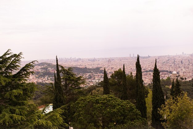 Bela vista para a cidade de Barcelona