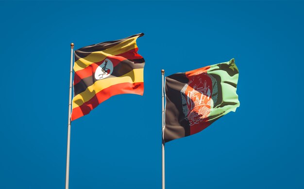 Belas bandeiras estaduais do Afeganistão e Uganda