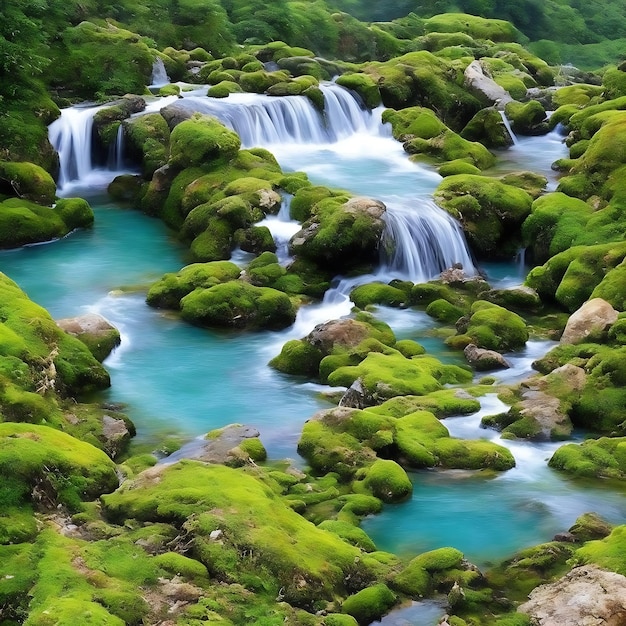 belas cachoeiras naturais bela floresta natural