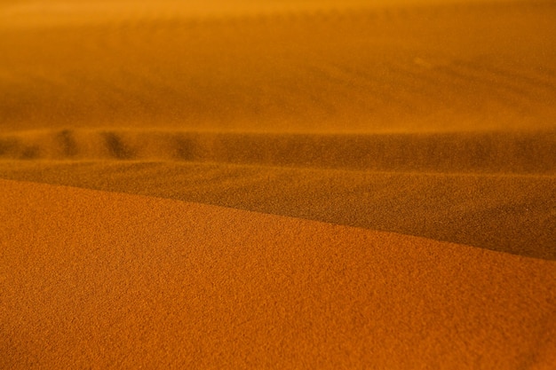 Belas dunas de areia no Deserto do Saara em Marrocos