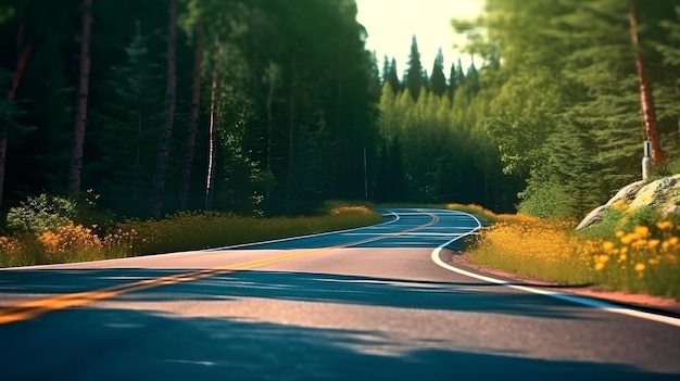 Belas estradas no verão meados do verão outono e inverno