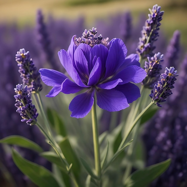 Belas flores de lavanda.