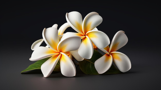 Belas flores de plumeria planta orquídea imagem de papel de parede fresco arte gerada por IA