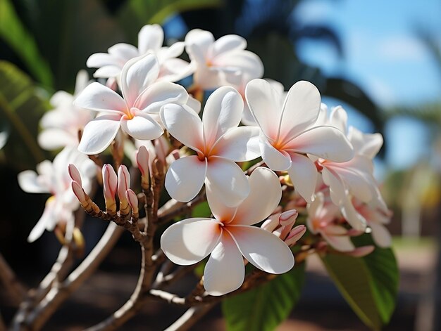 Foto belas flores de plumeria