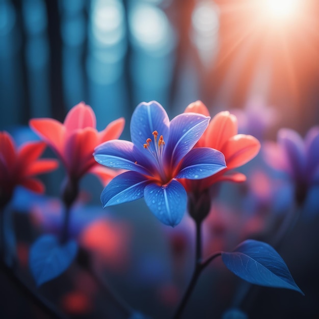 Belas flores no jardim.