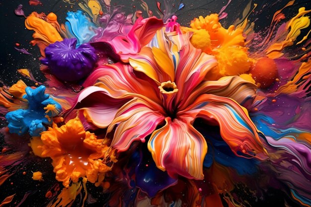 Belas flores Pintura Arte Ai generativa