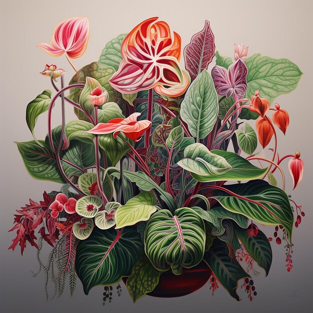 Foto belas ilustrações de plantas