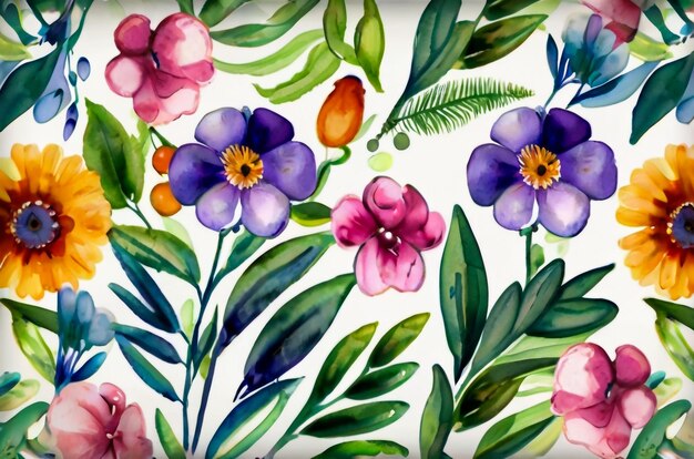 Belas ilustrações florais abstratas e coloridas