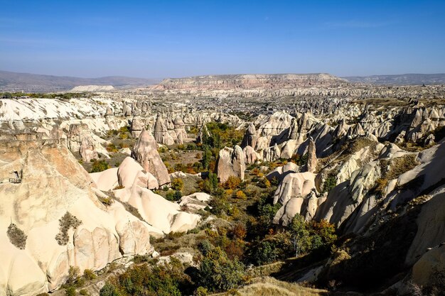 Belas montanhas e vistas de rochas na Capadócia Turquia Turquia Foto de alta qualidade