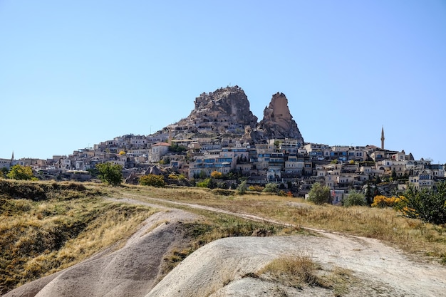 Belas montanhas e vistas de rochas na Capadócia Turquia