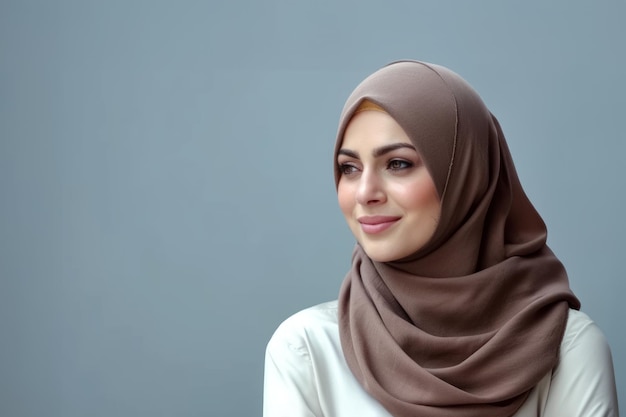 Belas mulheres muçulmanas em hijab imagem de roupas tradicionais islâmicas