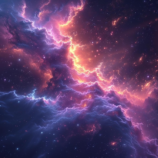 Foto belas nebulosas espaciais e galáxias no espaço