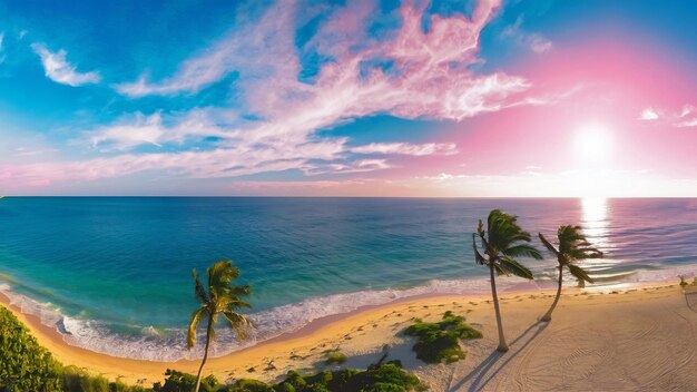 Foto belas paisagens com vista para o oceano