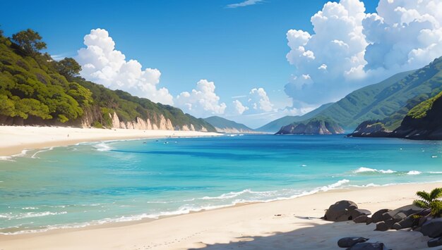 Belas paisagens de praia para papel de parede de secretária