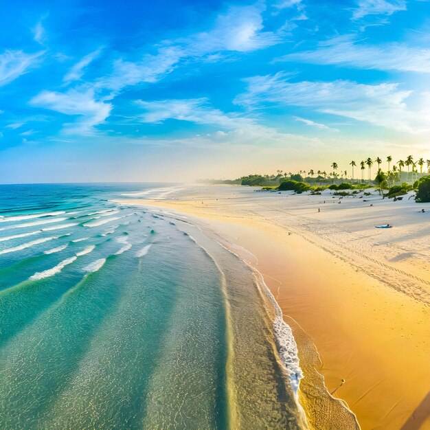 Foto belas paisagens de praia