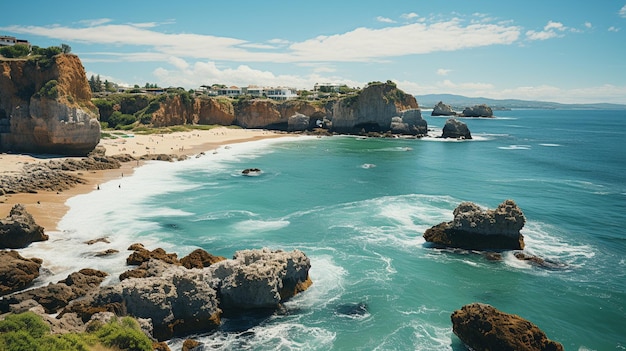 Belas paisagens marítimas panorâmicas