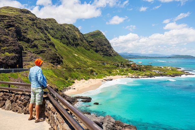 Foto belas paisagens na ilha de oahu, havaí