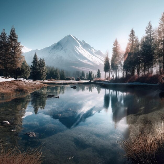 Belas paisagens naturais etéreas vastas paisagens montanhosas