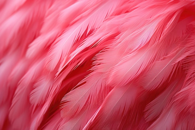 Foto belas penas de flamingo rosa são geradas