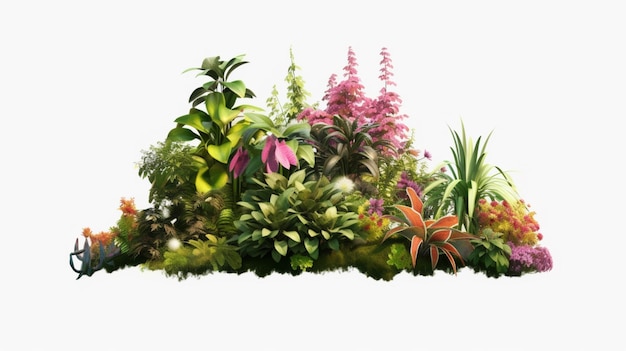 Belas plantas de jardim flores IA gerativa