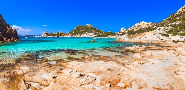 Belas praias da sardenha, arhipelago la maddalena, itália