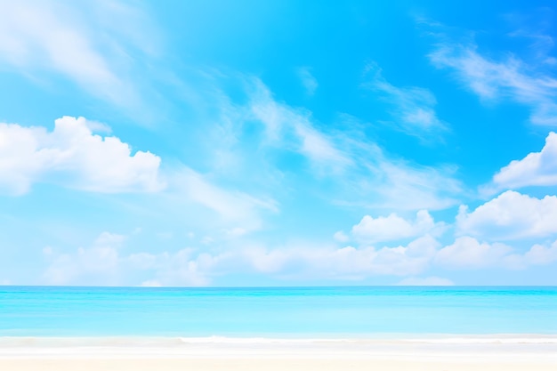 Belas praias e céu azul oceano paisagem marinha verão sol ar limpo