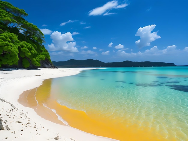 Belas praias serenas geradas por Ai