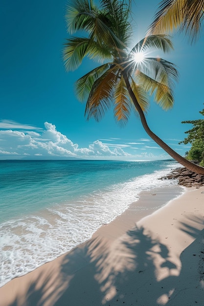 Belas praias tropicais com cocos