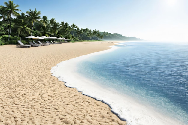 Belas praias tropicais e mar