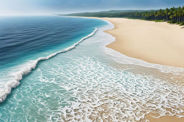 Belas praias tropicais e mar